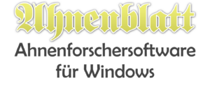 Ahnenblatt, Ahnenforschung für Windows